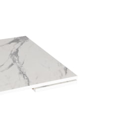 Раздвижной стол ВИГО ЛДСП/ХПЛ/металл, 120 кс 80 кс 30 х 30 х 75 см, Мрамор светлый/белый / VIGO ЛДСП/HPL/металл, x x