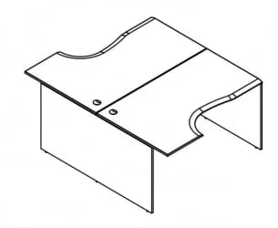 Двухместная рабочая станция В2CЕТ 169.2 Дуб сонома / W2CET