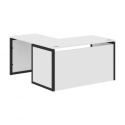 Стол письменный угловой правый КСТЕН-КП КСКПCТ 1415Х Р Белый Антрацит / XTEN-QP XQPCT 1415H R