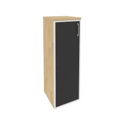 Шкаф средний узкий левый ОНИКС О.СУ-2.4Р(Л) блаcк Тиквуд Светлый / ONIX O.SU-2.4R(L) black