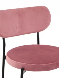 Стул полубарный Барбара (Б) велюр Пыльно-розовый