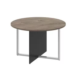 Стол переговорный, круглый СХИФТ СК.СП-КР-120 Тиквуд Темный/Антрацит / SHIFT SK.SP-KR-120