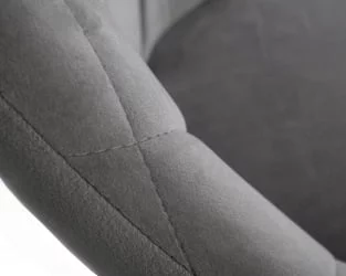 Стул барный ДОБРИН ЛОГАН БЛАCК Серый велюр МДЖ9-75 / DOBRIN LOGAN BLACK MJ9-75