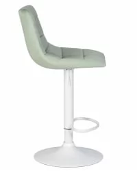 Стул барный ДОБРИН ТАИЛОР ВХИТЕ Пудрово-мятный велюр МДЖ9-87 / DOBRIN TAILOR WHITE MJ9-87