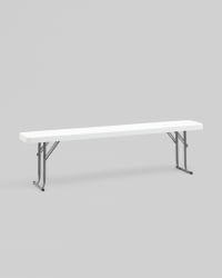 Скамейка складная 152*25*42 см белая
