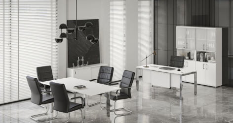 Стол журнальный на О-образном м/к ОНИКС ДИРЕCТ ЛУКС М-О.МО-СДЖ-1 Белый бриллиант / ONIX DIRECT LUX M-O.MO-SJ-1