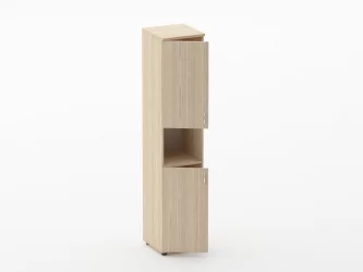 Шкаф высокий закрытый с нишей Твин 16.16.15Л Туя / Twin