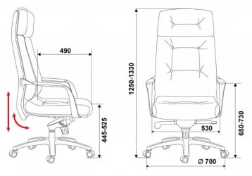 Кресло руководителя Бюрократ _ДЭО/БРОВН / _DAO/BROWN