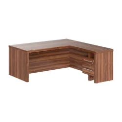 Угловой стол с тумбой ЗЕНН ЗCТ 1819Х Р Орех Даллас / ZENN ZCT 1819H R