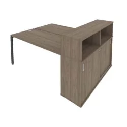 Рабочая станция с опорным шкафом-купе Метал Сйстем Б.РС-СШК-2.4 Вяз/Антрацит / Metal System