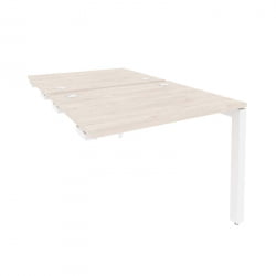 Стол-приставка двойной на П-образном м/к к опорным элем. ОНИКС О.МП-Д.СПР-1.8 Денвер Светлый/Белый / ONIX O.MP-D.SPR-1.8