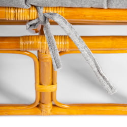 Диван МАМАСАН/МАМАСАН 23/02 В /с подушкой/ 169х102х80 см, Пекан (орех), матрац 182х119 см, ткань серо-бежевая 3М 16/2 / MAMASAN/МАМАСАН W Pecan