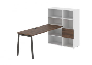 Рабочая станция ЕДИС ЕЛРСТ 1117 Дуб Денвер темный Мокко Белый / EDIS ELRST