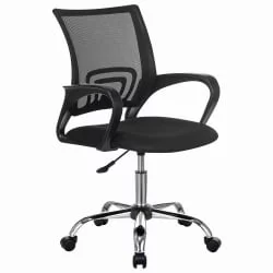 Кресло для персонала БРАБИКС Флй МГ-396 хром Черный / BRABIX Fly MG-396