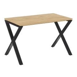 Стол рабочий ЛОФТ ВР.Л-СРКС-2.7 Металл черный Тиквуд светлый / LOFT VR.L-SRX-2.7