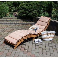 Шезлонг-лежак АФМ-803А Беиге / AFM-803A Beige