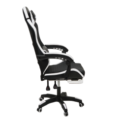 Кресло 892-1 цвет черный/белый с массажем 892-1-блаcк-вхите-масс / 892-1-black-white-mass