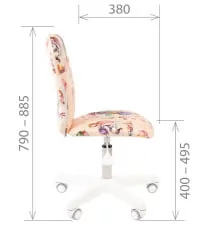 Детское кресло CХАИРМАН ТИН (Кидс) 105 белый пластик Принцессы / CHAIRMAN (Kids)