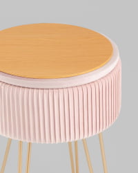 Пуф-столик Астор светло-розовый