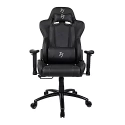 Геймерское кресло Ароззи Инизио Блаcк ПУ Грей лого / Arozzi Inizio Black PU Grey logo