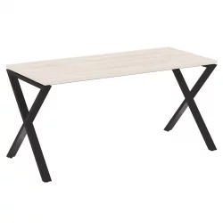 Стол рабочий ЛОФТ ВР.Л-СРКС-4.7 Металл черный Денвер светлый / LOFT VR.L-SRX-4.7