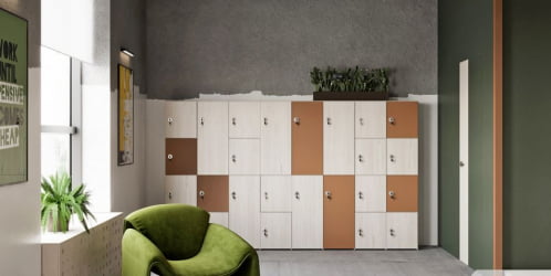 Комплект дверей низких (4 шт.) ЛЕМО Л-015 Сосна Скандинавия / LEMO L-015