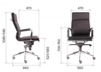 Кресло руководителя Нерей М экокожа Бежевый / Nerey M