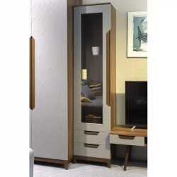 Узкий шкаф в прихожую Сканди (ВИ) Грей