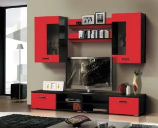 Набор мебели для гостиной Грация 1.4 МДФ матовый Венге/Кедр светлый