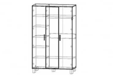 Шкаф трехдверный Лофт 3 Дуб Крафт Золотой