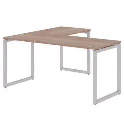 Стол угловой правый КСТЕН-К КСКCТ 1615 Р Дуб Сонома Алюминий / XTEN-Q XQCT R