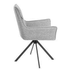 Кресло Мурано/Мурано опора 360, велюр/букле (ХЙП), светло-серый / Murano/Мурано (HYP),