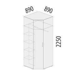 Угловой шкаф Николь 901.08