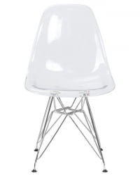 Стул обеденный ДОБРИН ДСР CАСПЕР (ножки хром, цвет прозрачный) 4 шт / DOBRIN DSR CASPER