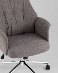 Кресло офисное ТопЧаирс Неома серый экокожа / TopChairs Neoma