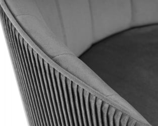 Стул барный ДОБРИН ДЭРCЙ БЛАCК (серый велюр (1922-19)) / DOBRIN DARCY BLACK