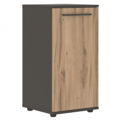 Шкаф колонка с глухой малой дверью ЕДИС ЕЛCС 42.1 Дуб Денвер светлый Мокко Мокко / EDIS ELCS