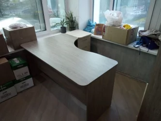 Стол угловой Глассй 1.14.16Л Дуб Верцаска / Glassy