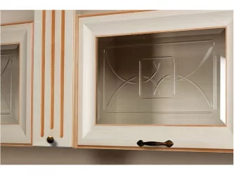 Настенный шкаф Марлен 480 Кремовый белый Патина