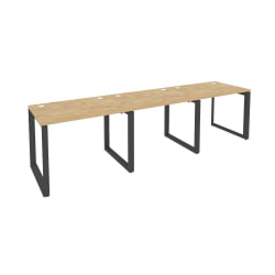 Рабочая станция на О-образном м/к ОНИКС О.МО-РС-3.1.7 Тиквуд Светлый/Антрацит / ONIX O.MO-RS-3.1.7