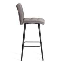 Барный стул Медео/Медео велюр, серый, 29, 45х56х113 см / Medeo/Медео