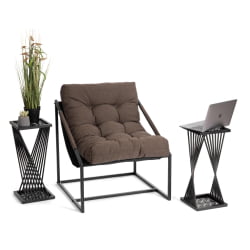 Журнальный стол Остериа/Остерия металл, черный, 25,5х25,5х59 см / Osteria/Остерия