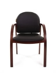 Кресло для посетителя CХАИРМАН 659 Терра (Терра) черный матовый/темный орех / CHAIRMAN (Terra)