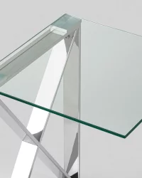 Журнальный стол КРОСС 40кс40 Серебро / 40x40