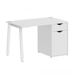 Стол письменный ХОМЕ ОФФИCЕ ВР.СП-3-118.1.А Белый/Белый металл / HOME OFFICE VR.SP-3-118.1.A