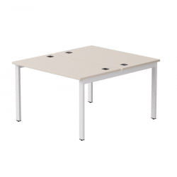 Бенч-система на 2 места на металлокаркасе, опоры 45 гр Еверпроф ЕВО 254С015 Кашемир Белый / Everprof EVO 254S015