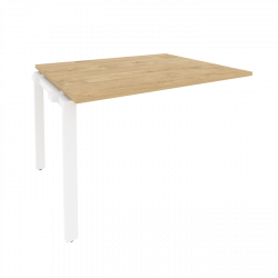 Проходной наборный элемент переговорного стола ОНИКС О.МП-НПРГ-2 Тиквуд Светлый/Белый / ONIX O.MP-NPRG-2