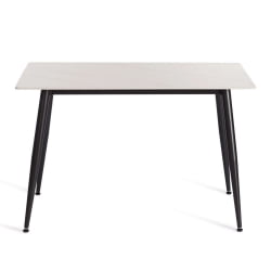 Обеденный стол Аустен/Остин столешница керамика (матовая) /опоры металл, белый/черный, 120х80х75см / Austen/Остин