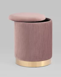 Банкетка Шарлотта с ящиком велюр Розовый