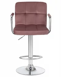 Стул барный ДОБРИН КРУГЕР АРМ Пудрово-розовый велюр МДЖ9-32 / DOBRIN KRUGER ARM MJ9-32